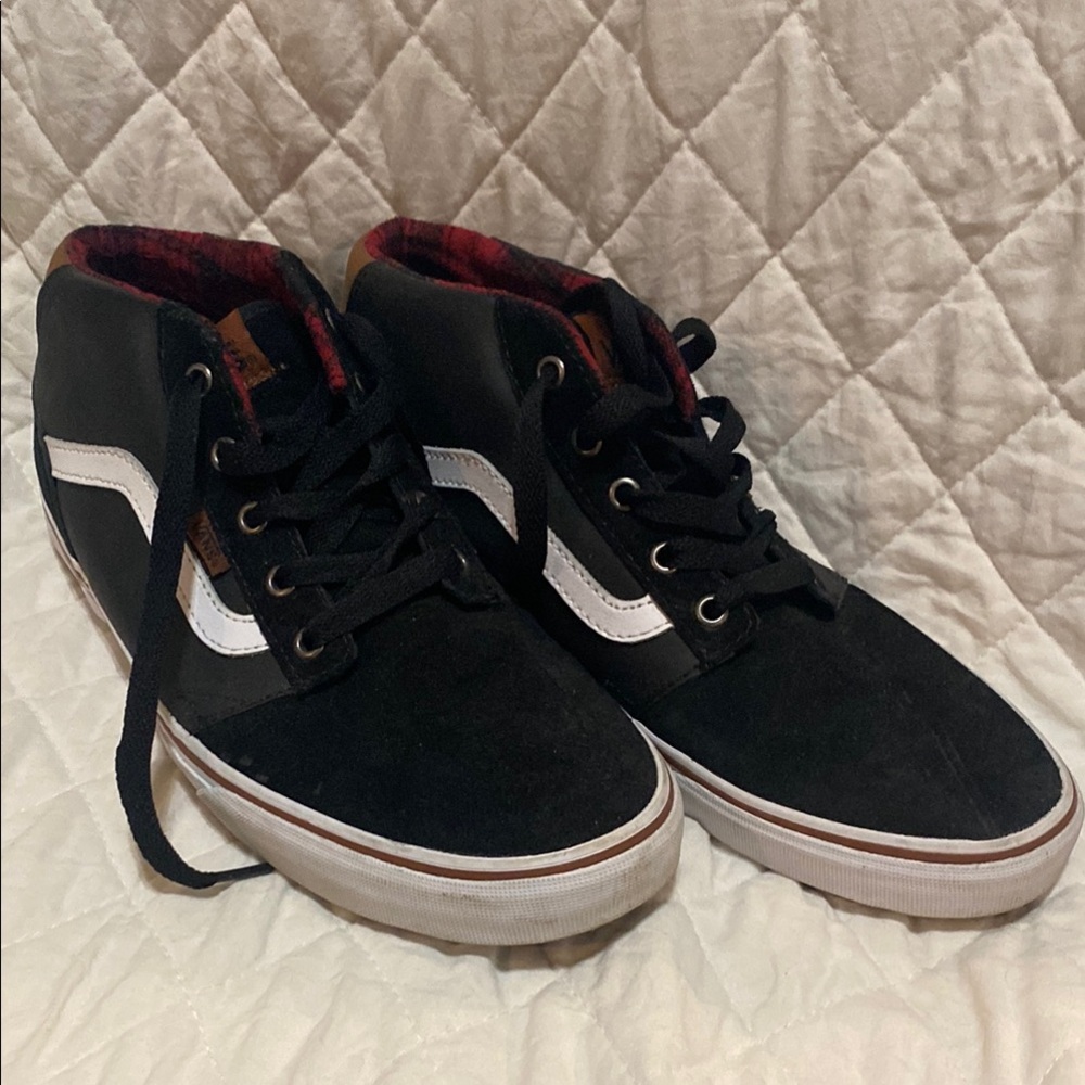 Sz 12 Men’s Vans Hightops Flannel Lined
